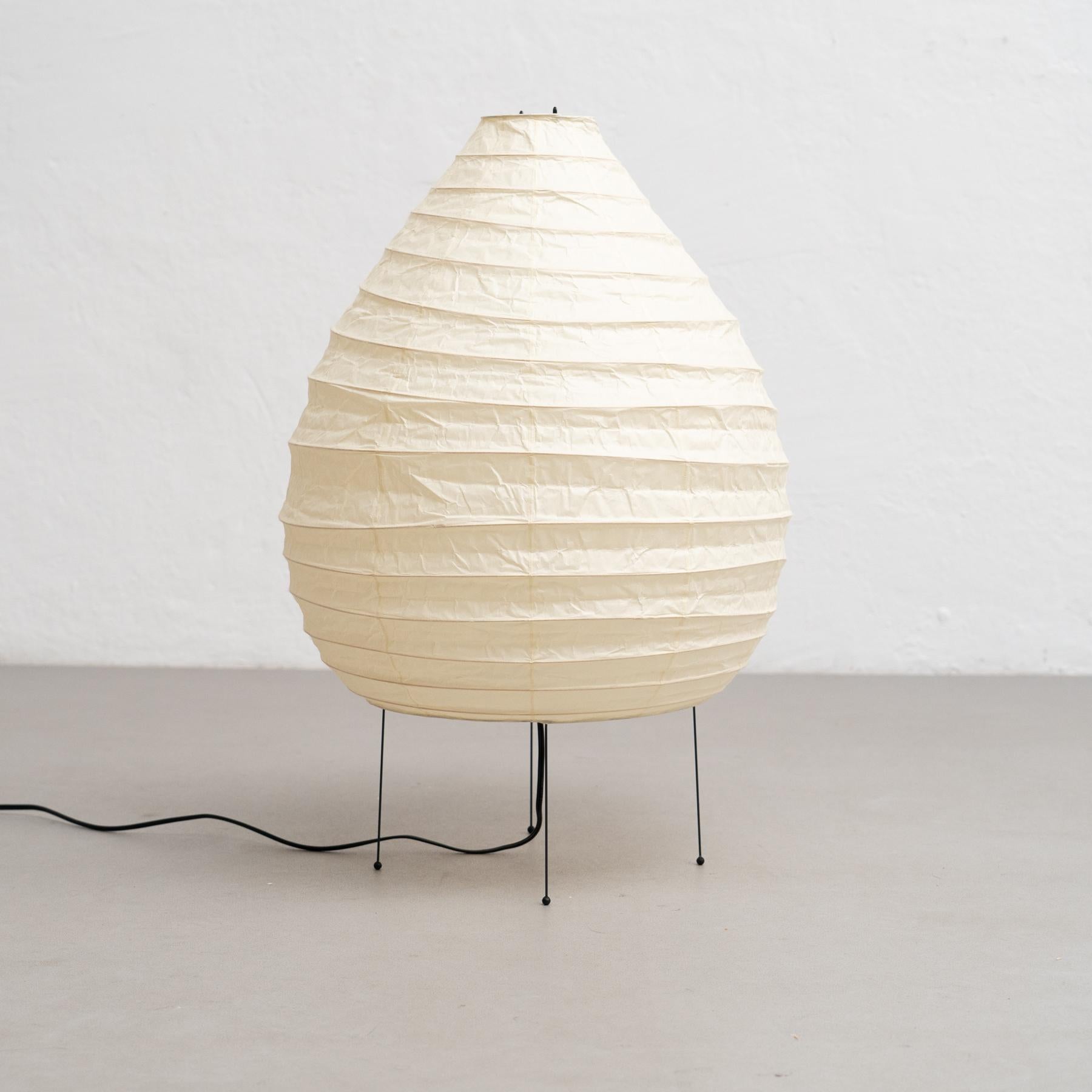 Isamu Noguchi Mid-Century Modern Large Akari Bamboo Washi Paper Floor Lamp 22N For Sale 9