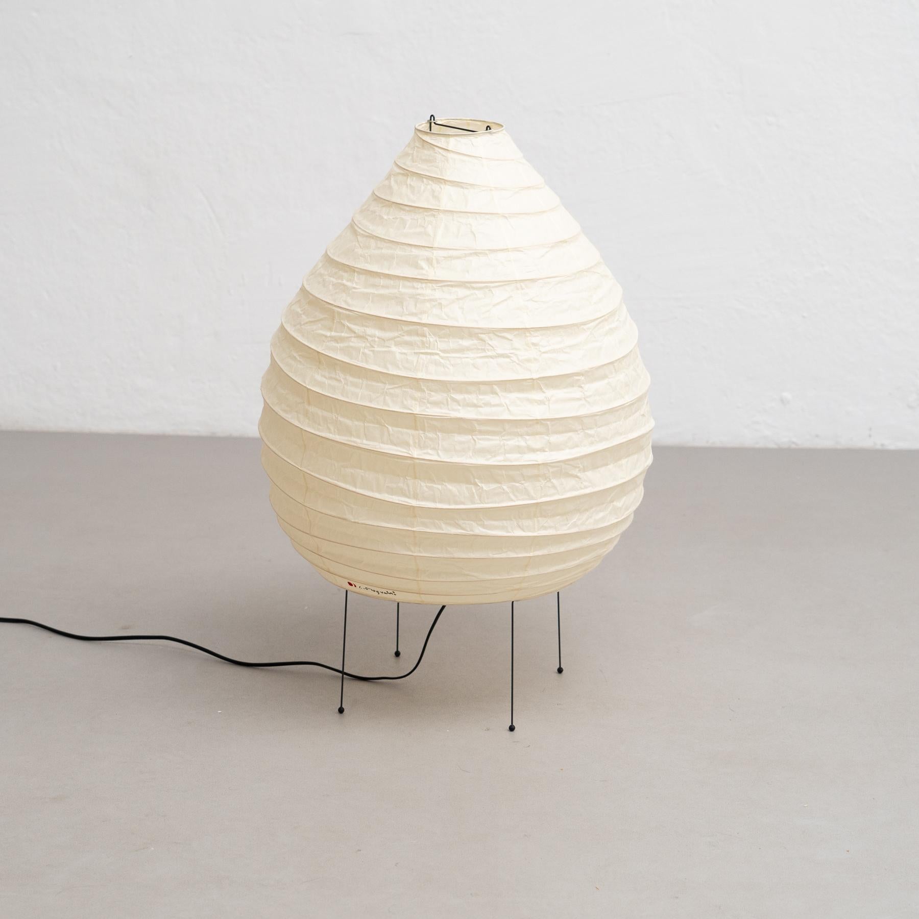 Japanese Isamu Noguchi Mid-Century Modern Large Akari Bamboo Washi Paper Floor Lamp 22N For Sale