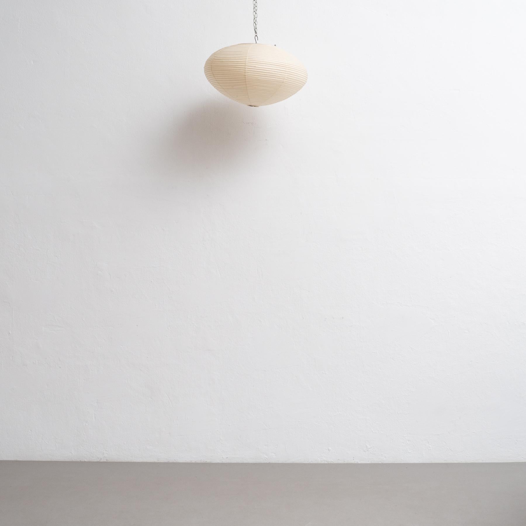 Isamu Noguchi Mid-Century Modern Paper Akari 26A Ceiling Lamp For Sale 4