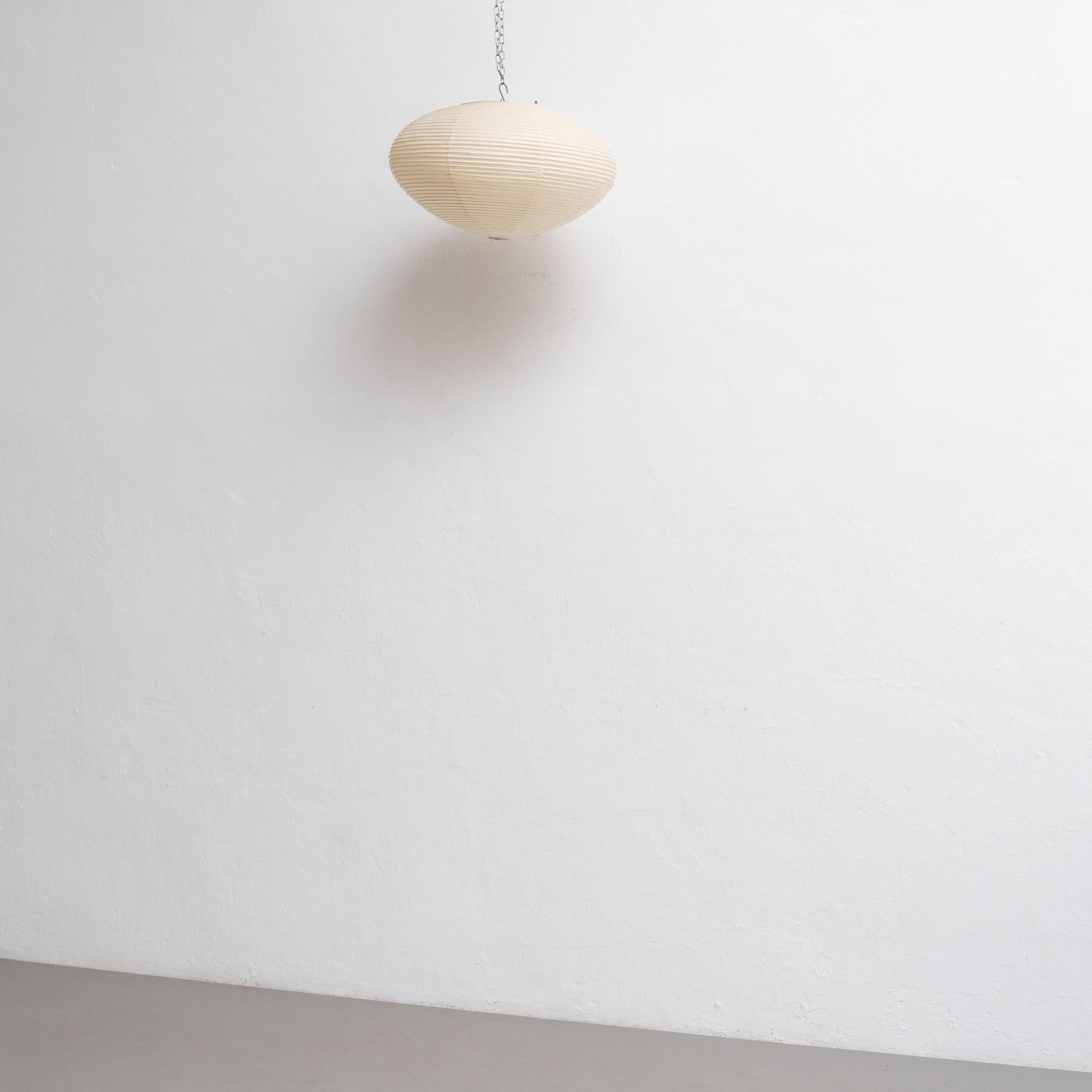 Isamu Noguchi Mid-Century Modern Paper Akari 26A Ceiling Lamp For Sale 6