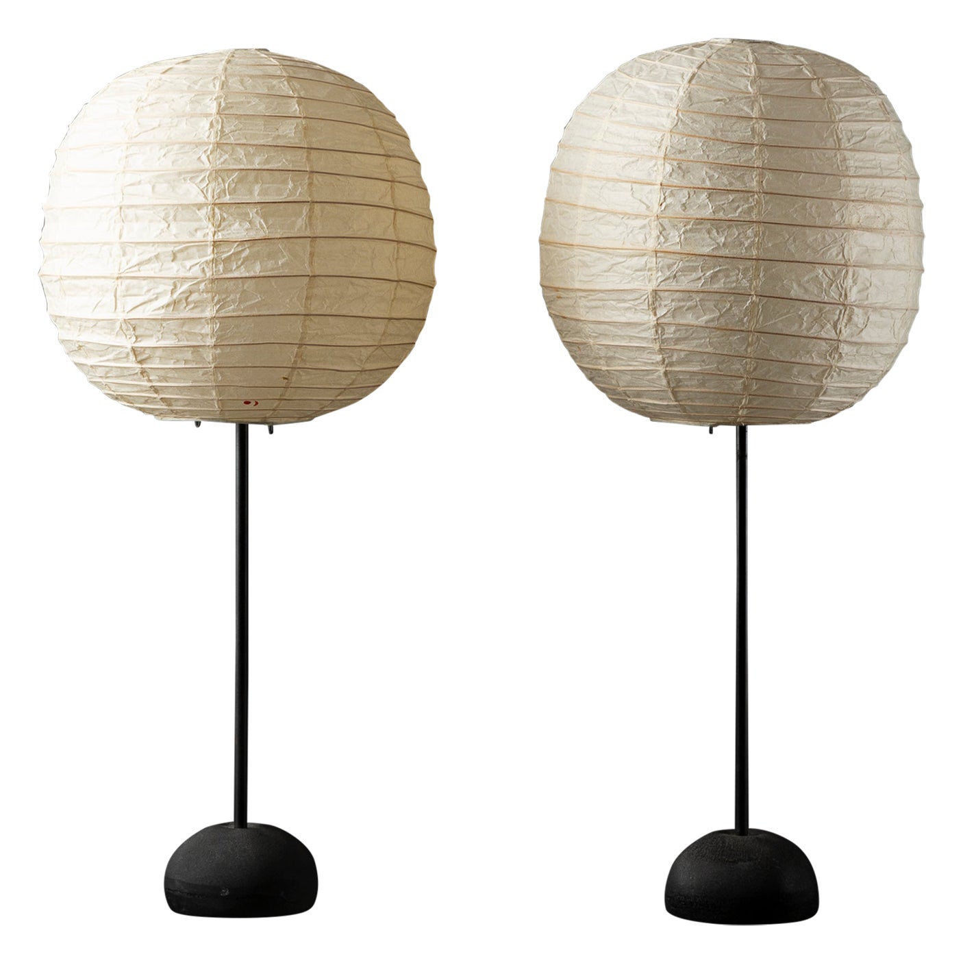 Isamu Noguchi Pair of Akari 30F on Single Stem Base T1, Ozeki, 1951