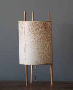 Isamu Noguchi, Table Lamp, Cherrywood, Polyvinyl, for Knoll, 1947