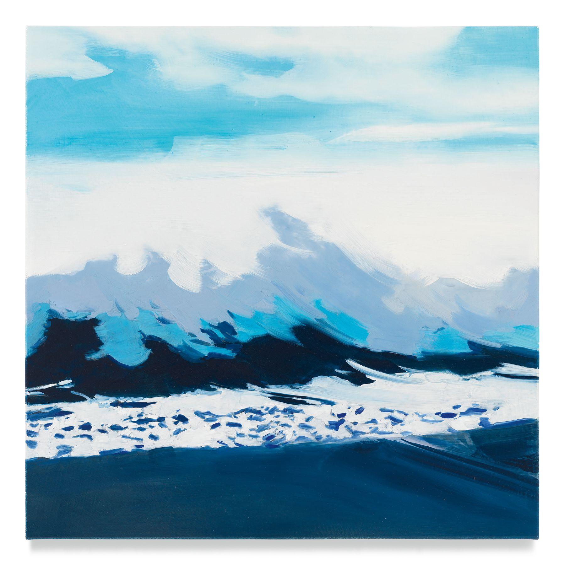 Isca Greenfield-Sanders Landscape Painting - Blue Wave (Detail)