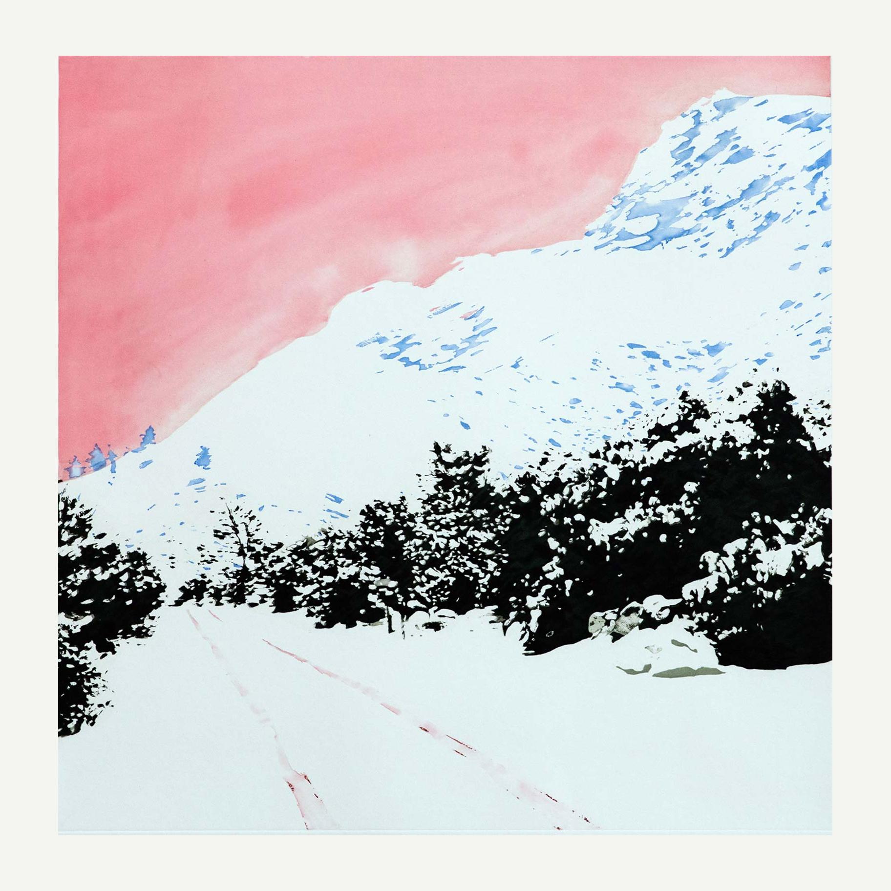 Isca Greenfield-Sanders Landscape Print - Pink Mountain