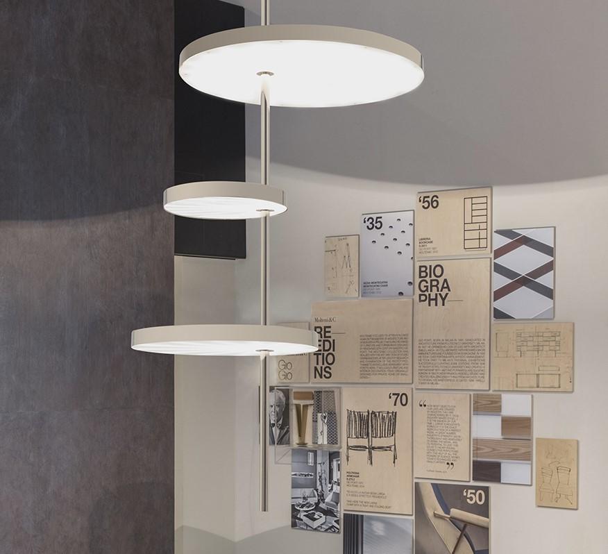 Italian Iscar Chrome Ceiling Lamp