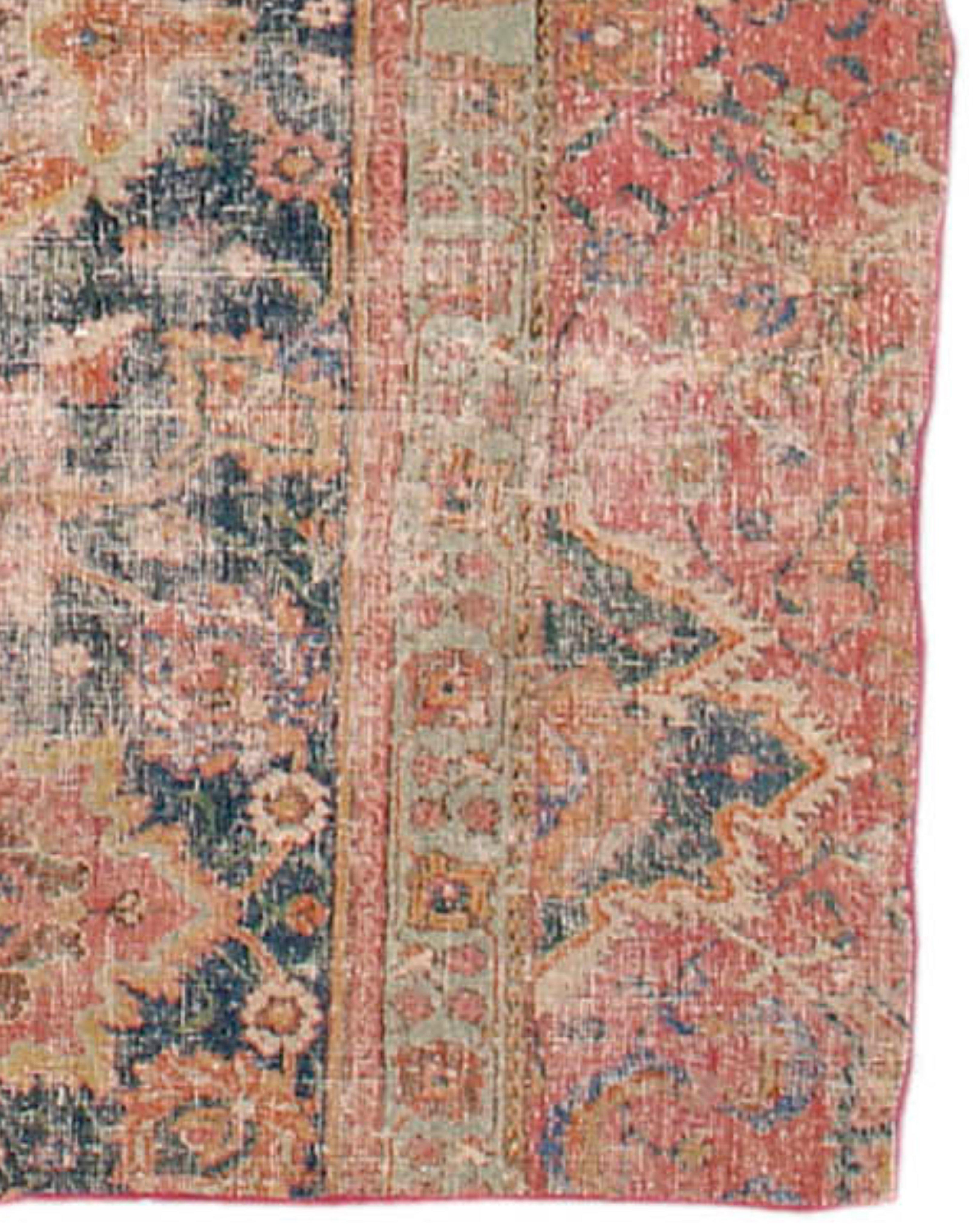 Isfahan Carpet Fragment Rug, 17th Century In Fair Condition For Sale In San Francisco, CA