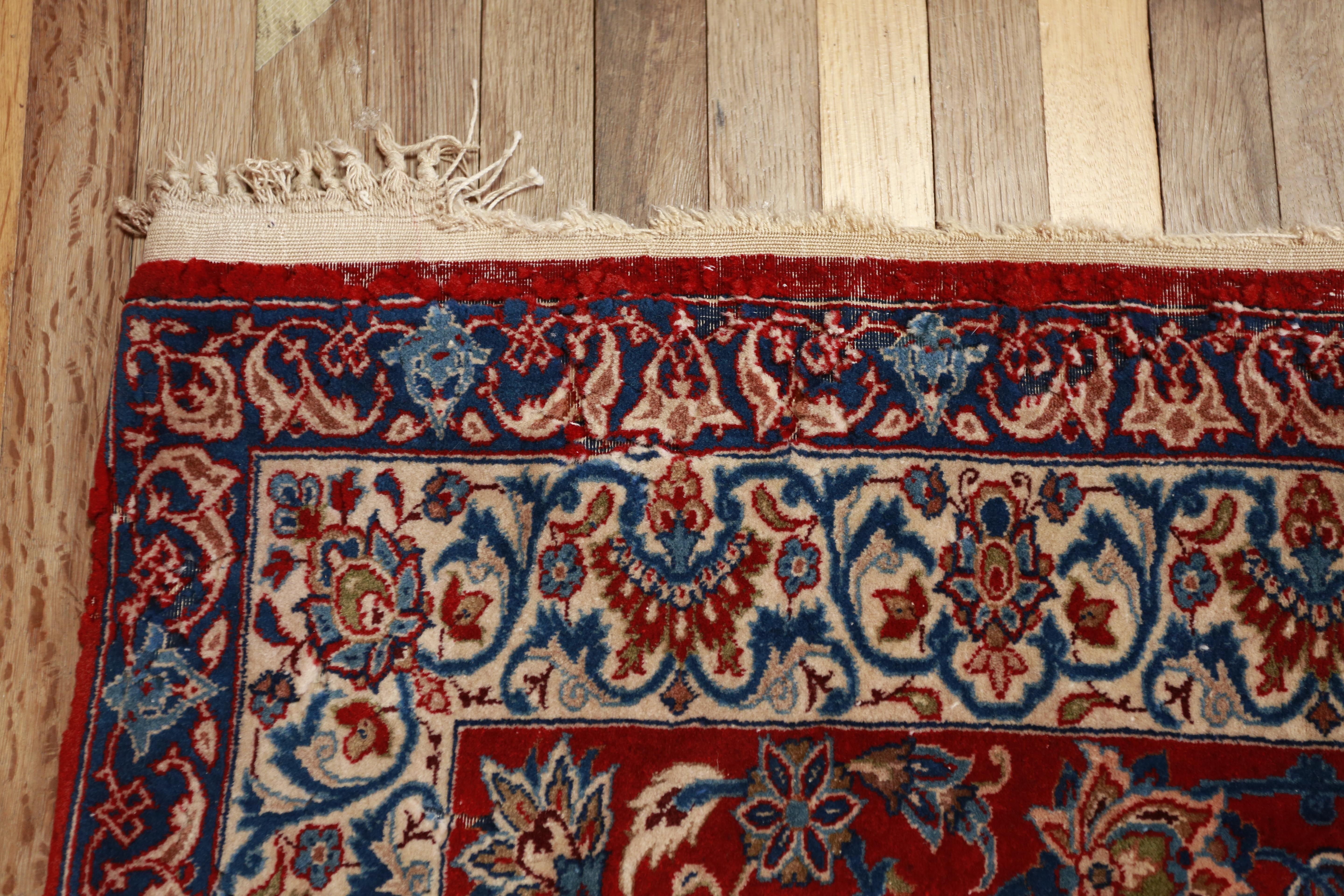 Isfahan Persian carpet 400 X 260 cm million knots per m2 For Sale 4