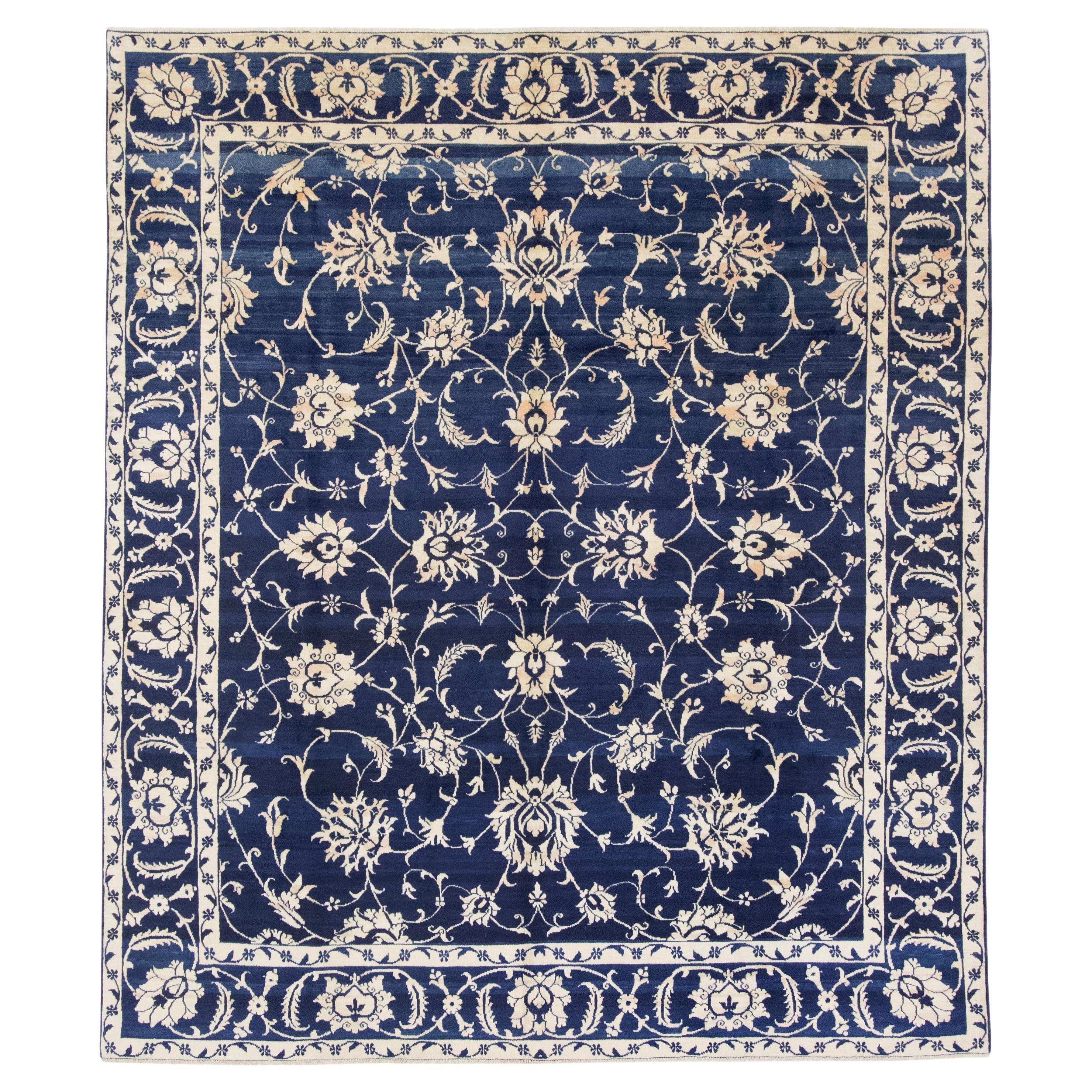 Tapis d'Ispahan (2,8 x 2,4 m, 1990). Détails exquis (noués à la main). en vente