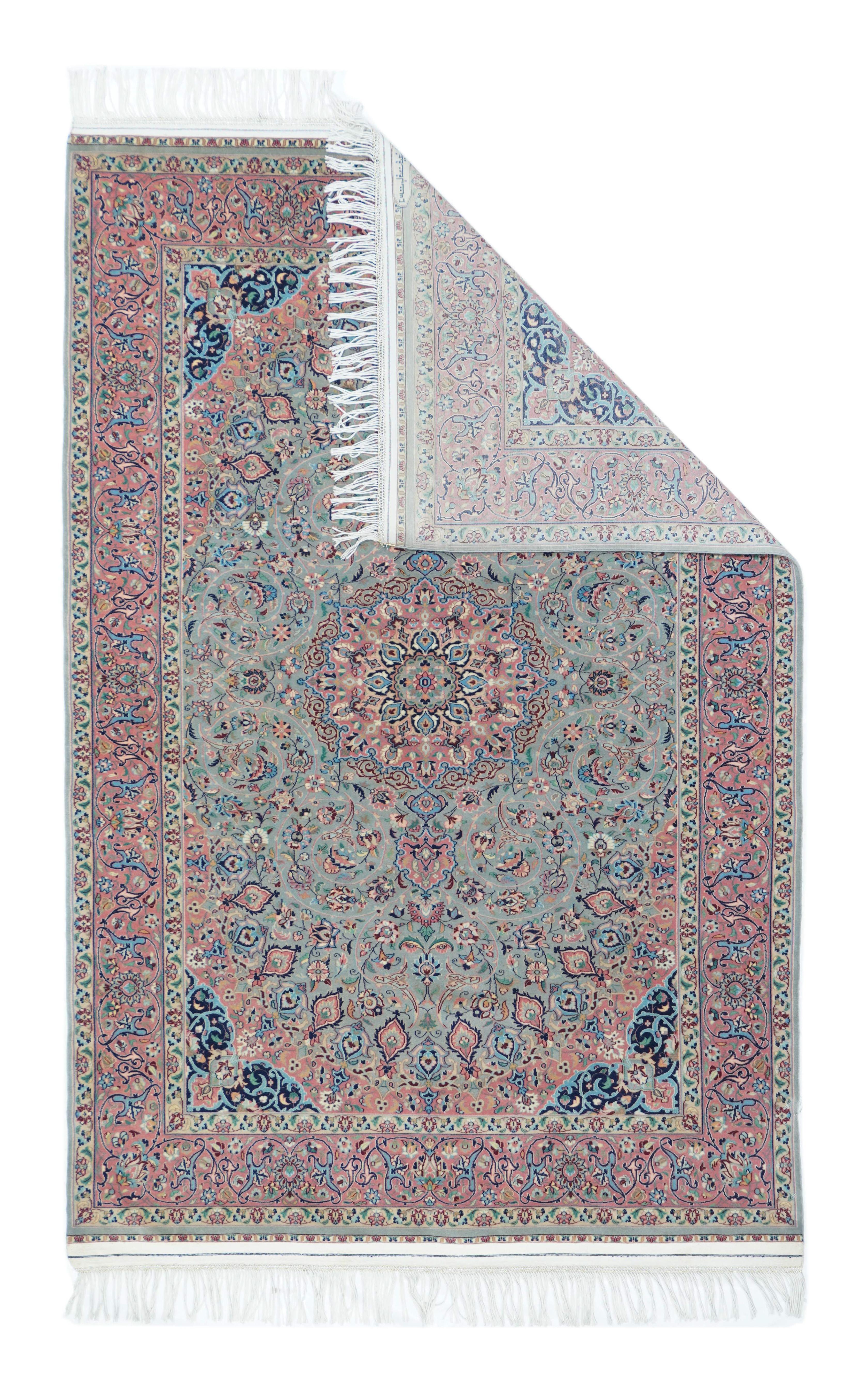 Alfombra Vintage Isfahan 3'4'' x 5'2'' Persa en venta