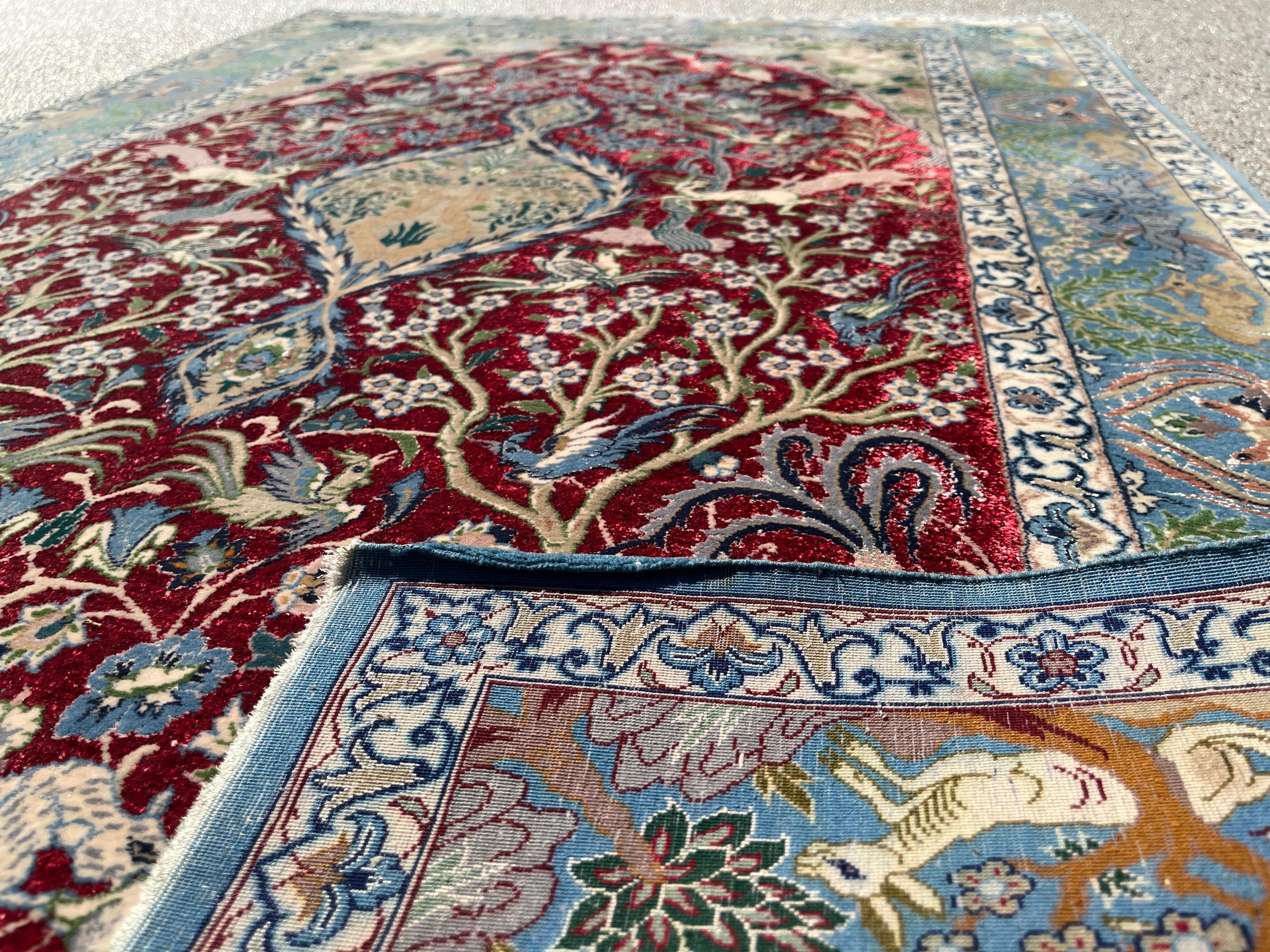 „“Isfahan-Teppich aus Wolle und Seide“ im Angebot 3