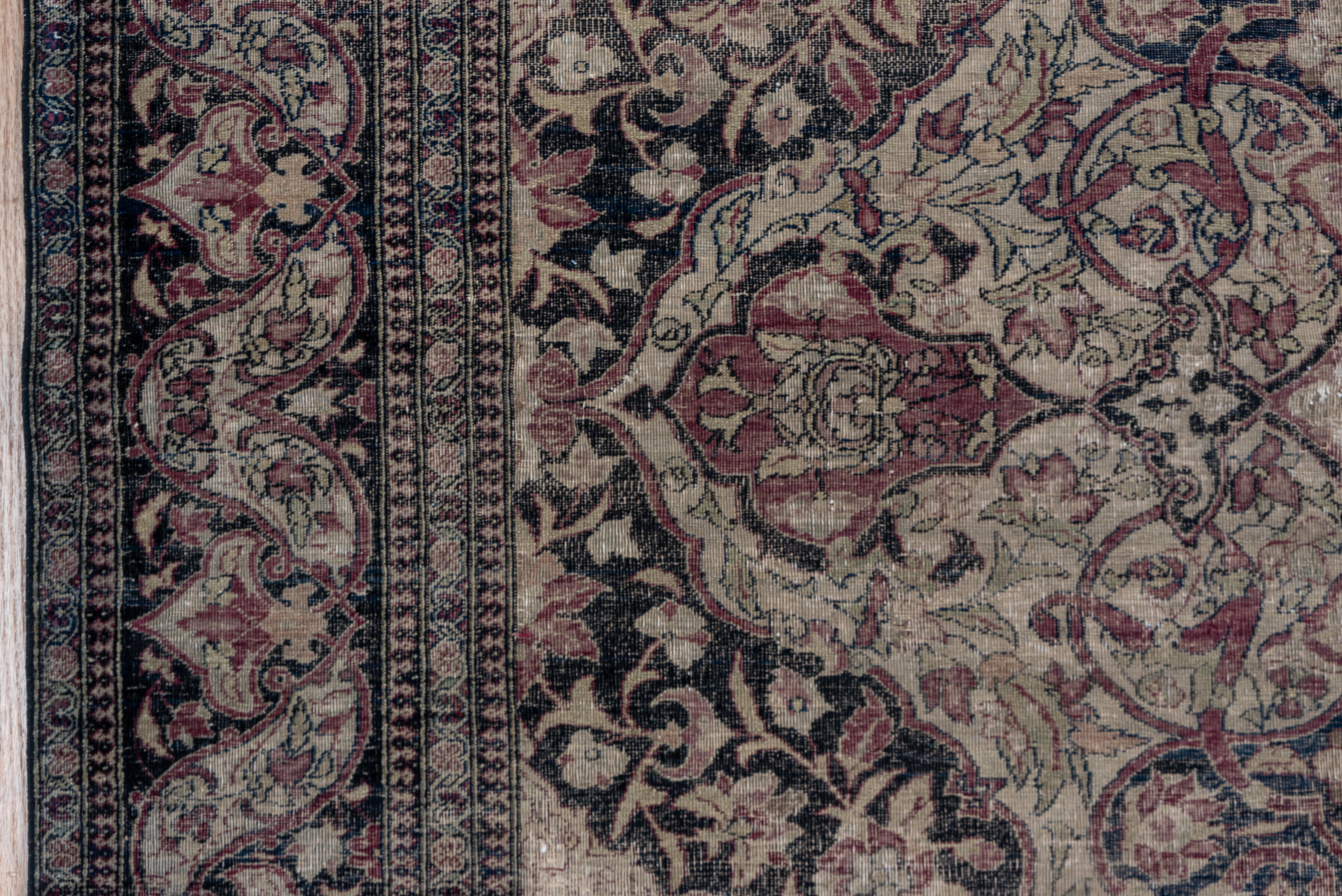 Isfhahan Antique Rug in Olive Purple Haze In Good Condition For Sale In New York, NY