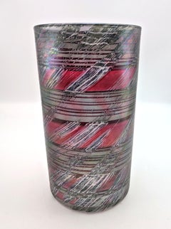 Isgard Moje-Wohlgemuth Unique Painted Tall Studio Glass Vase, 1988