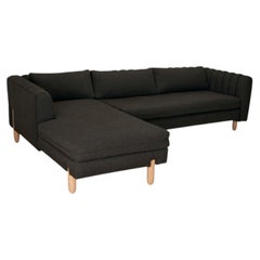 Lawson-Fenning Isherwood Sectional, Channel Tufting & Oak Base, Modern Couch