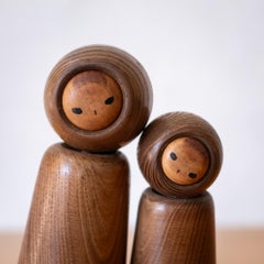 Ishihara Hideo Japanese Kokeshi Doll Sculptures Signed