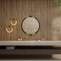 ISIBO Miroir circulaire - Laiton vieilli