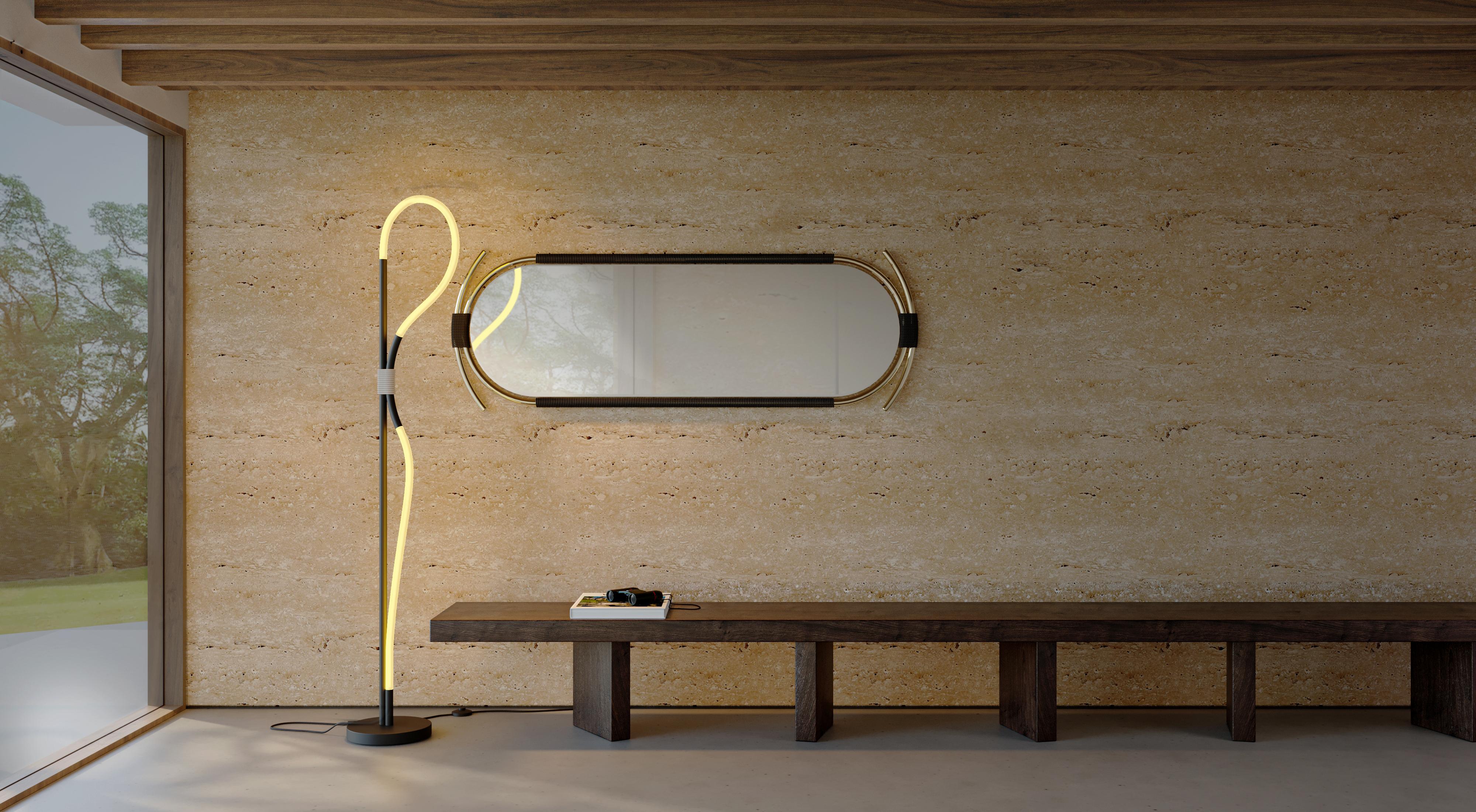 Tribal ISIBO Full-Length Mirror - Aged Brass For Sale