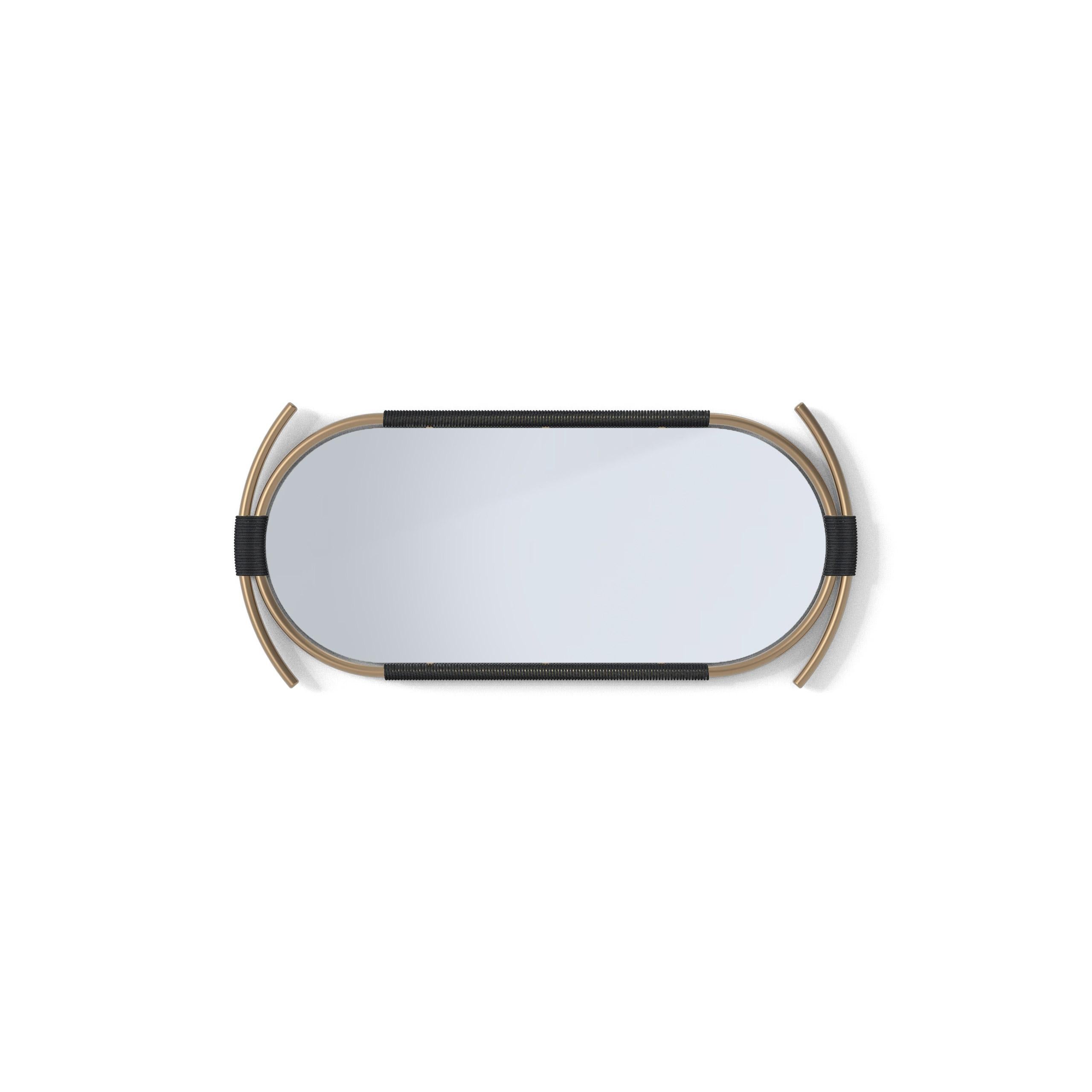 South African ISIBO Full-Length Mirror - Aged Brass For Sale