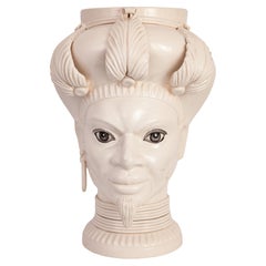 ISIDE I12, Man's Moorish Head, Handmade in Sicily, 2021, Centerpiece, Size S