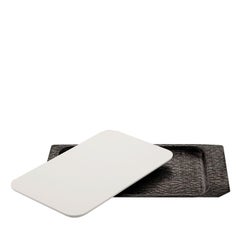 Iside Rectangular White Bronze Tray