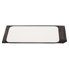 Iside Rectangular White Bronze Tray