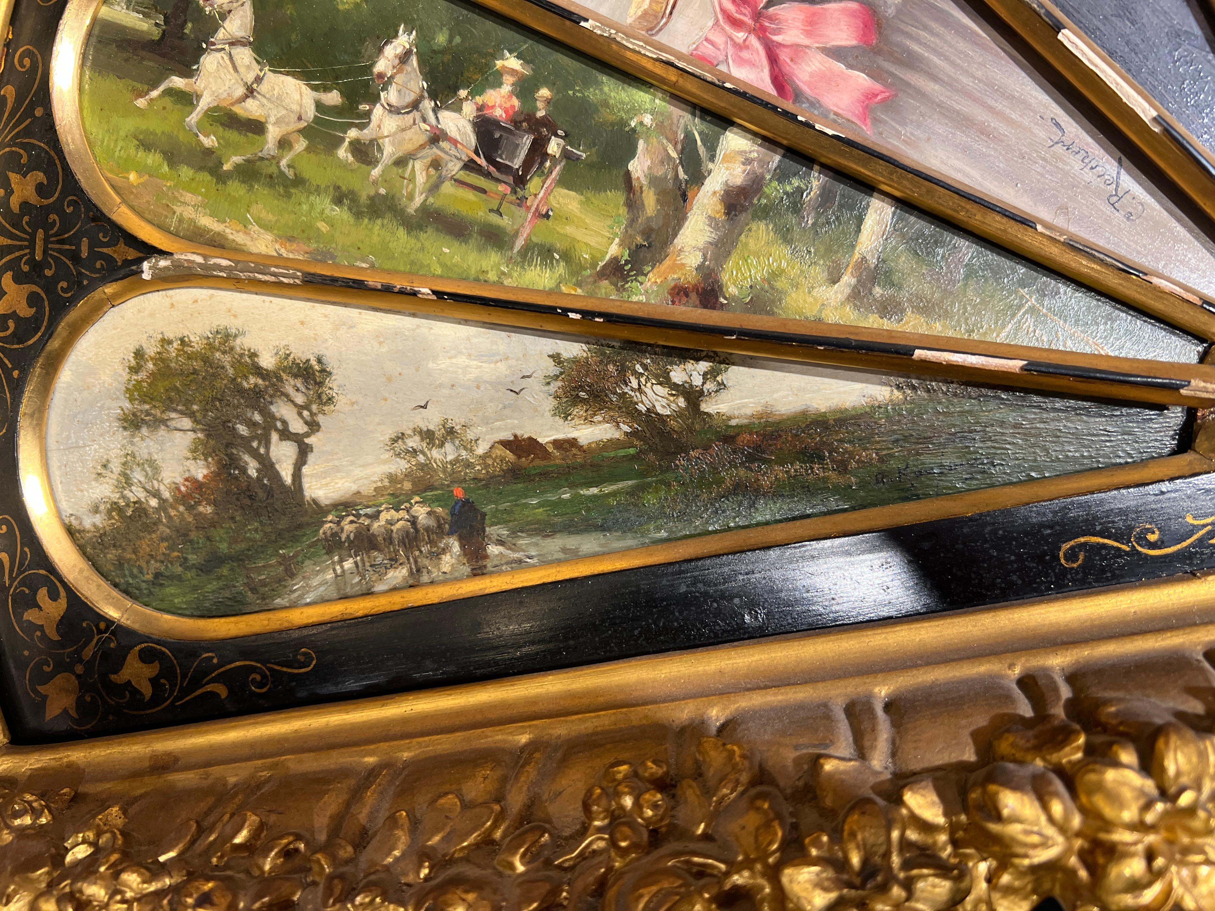 11 pannelli di pittura a olio a forma di ventaglio Majestic, con Isidor Kaufmann in vendita 4