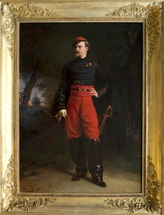 Portrait of Joseph de Rainneville in papal zouave uniform