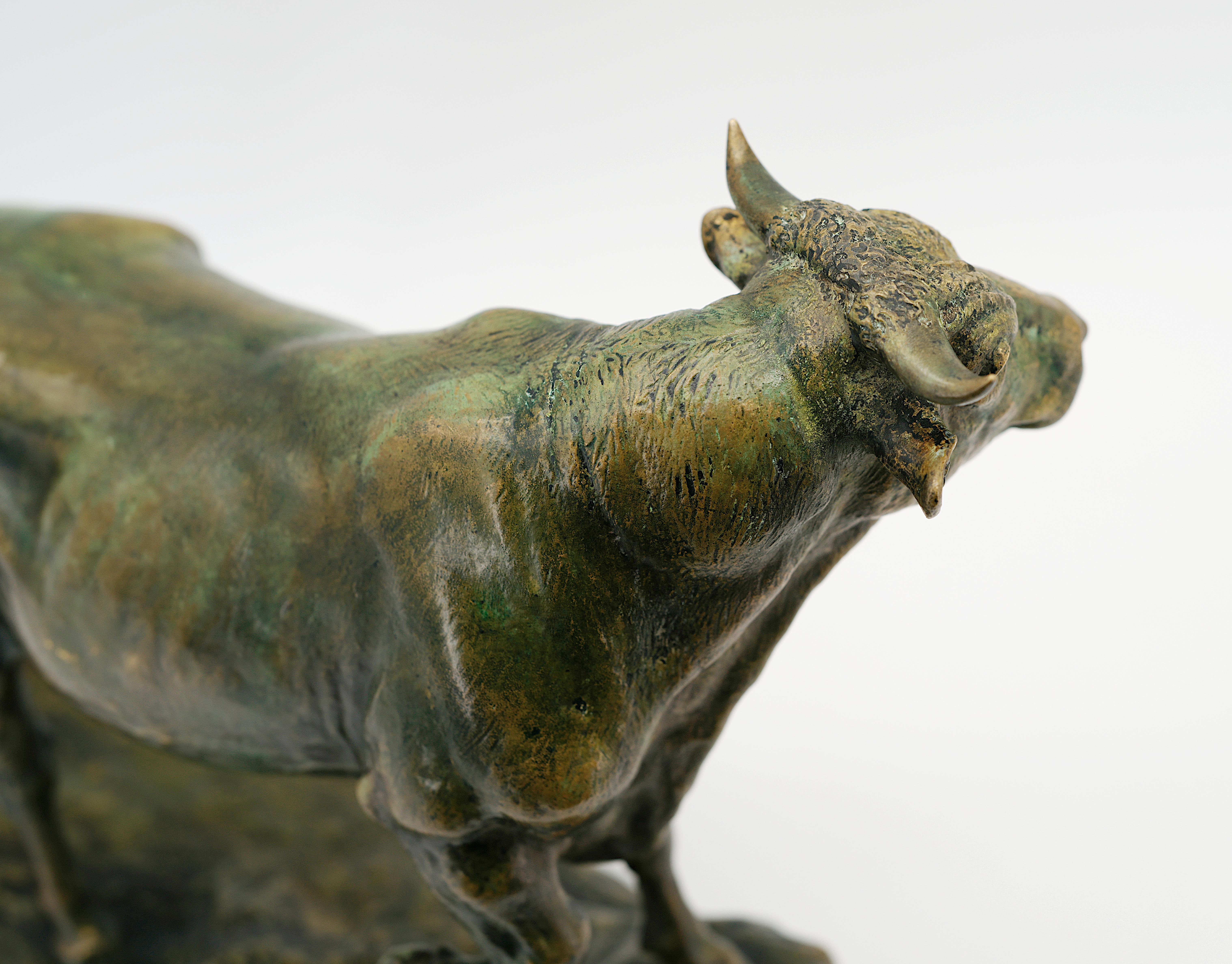 Fine XIX secolo Toro di bronzo di Isidore Bonheur, fine XIX secolo. in vendita