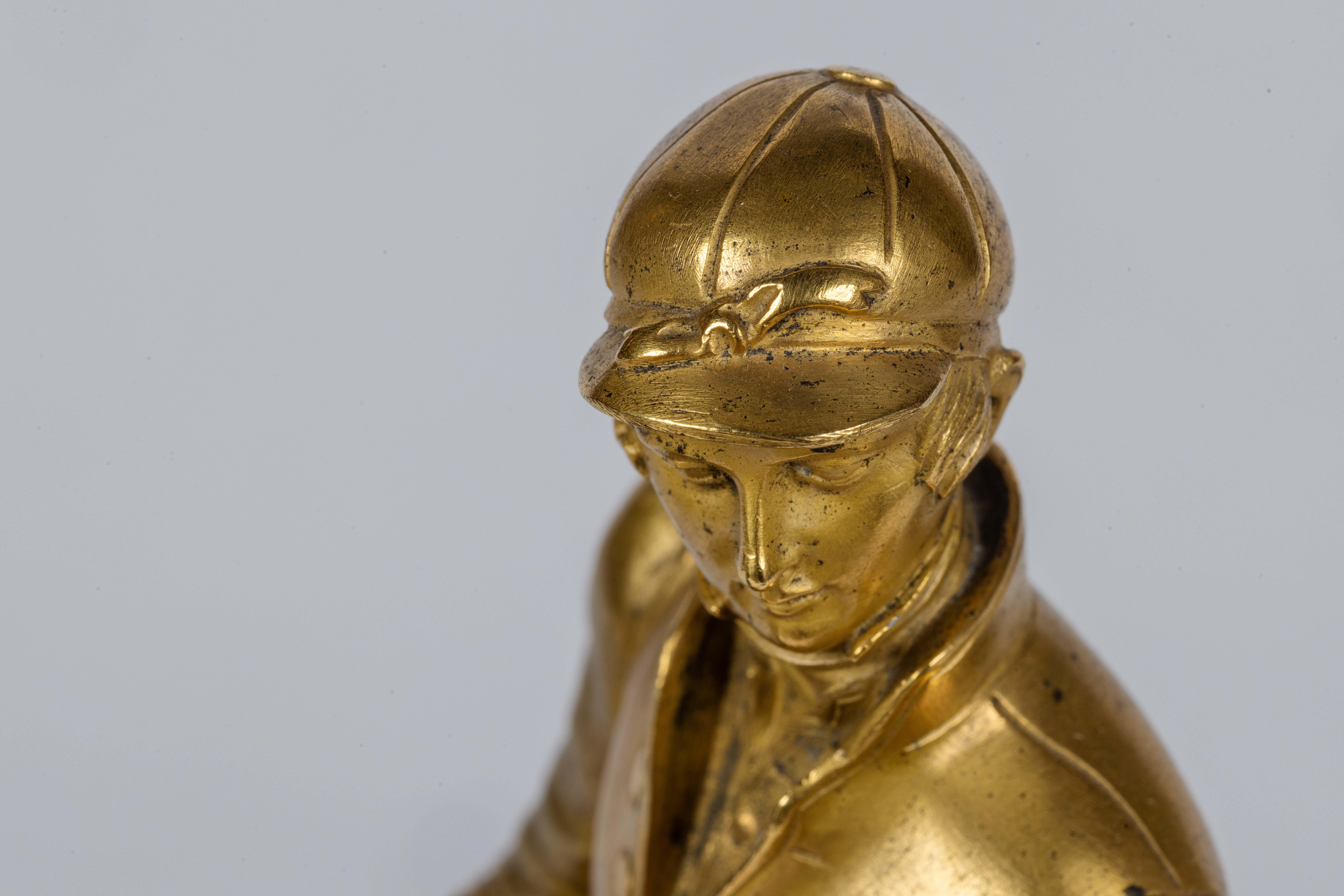 Jockey rare en bronze doré et patiné sur cheval d'Isidore-Jules Bonheur en vente 10