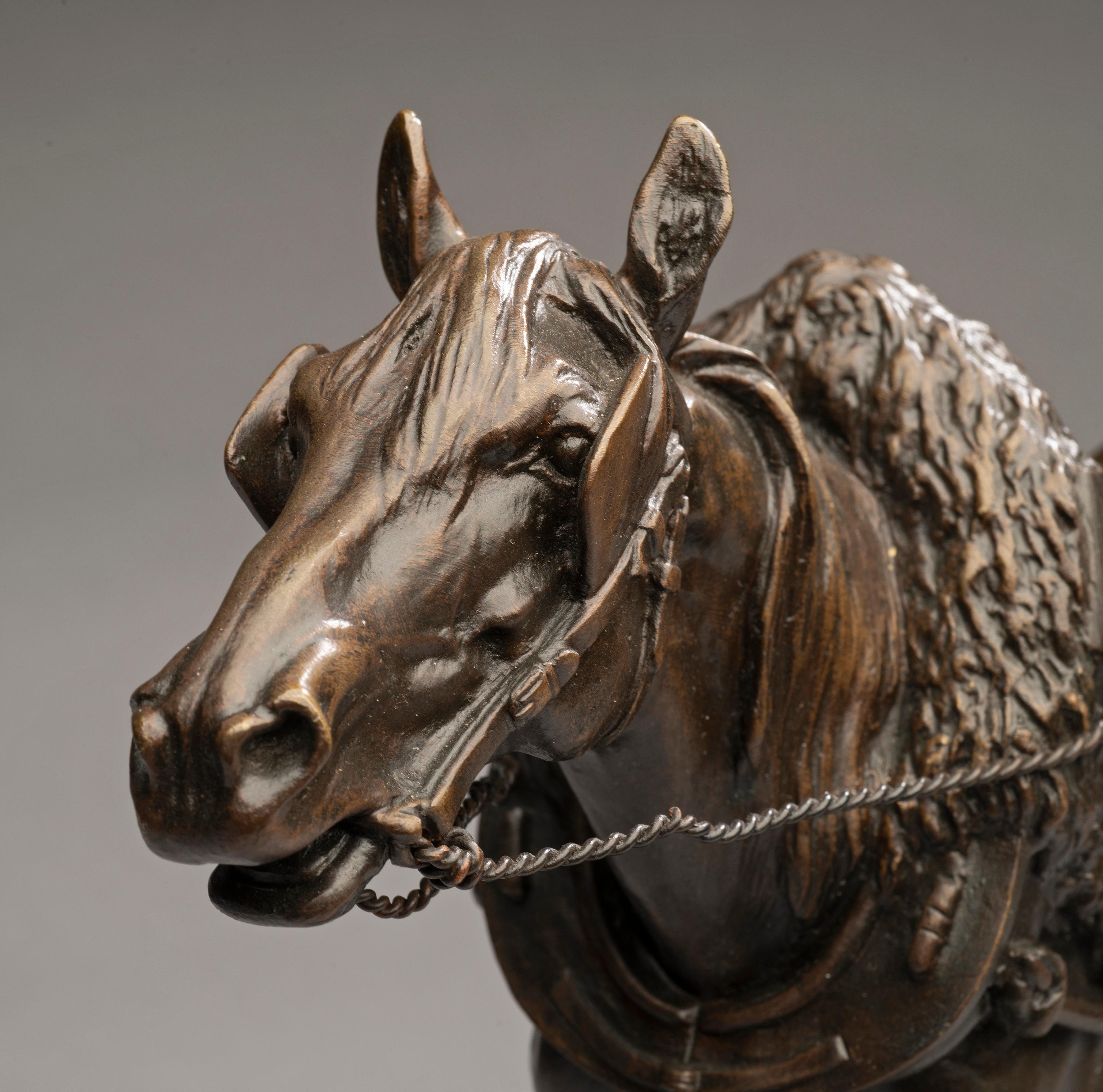 Antique Bronze Portrait Draft Horse by Isidore Jules Bonheur (France, 1827-1901) For Sale 10