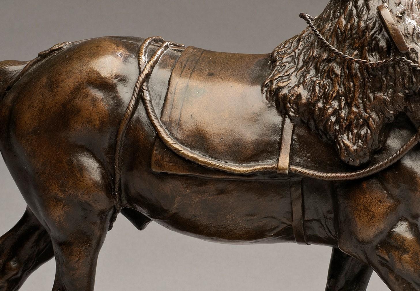 Antique Bronze Portrait Draft Horse by Isidore Jules Bonheur (France, 1827-1901) For Sale 3