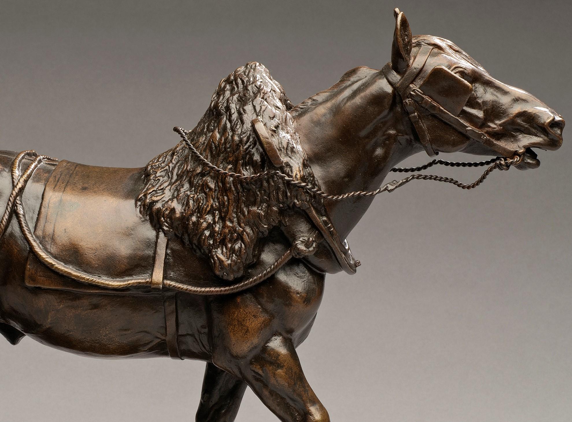 Antique Bronze Portrait Draft Horse by Isidore Jules Bonheur (France, 1827-1901) For Sale 4