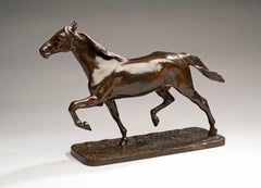 Antique Horse Bronze Trotting Stallion Isidore Jules Bonheur (France, 1827-1901)