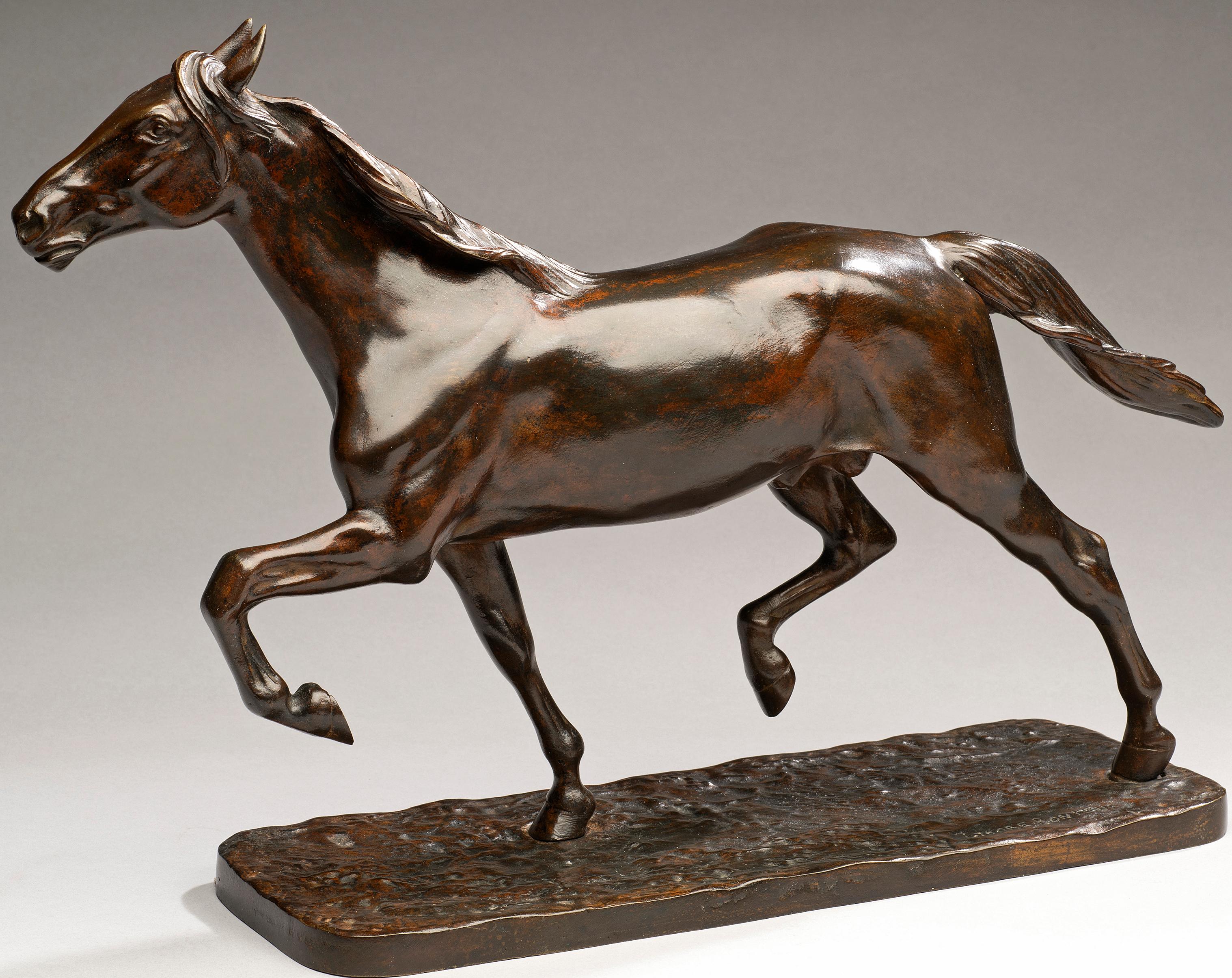 Antiker Pferde-Bronze-Tropfen-Stallion Isidore Jules Bonheur (Frankreich, 1827-1901) im Angebot 2
