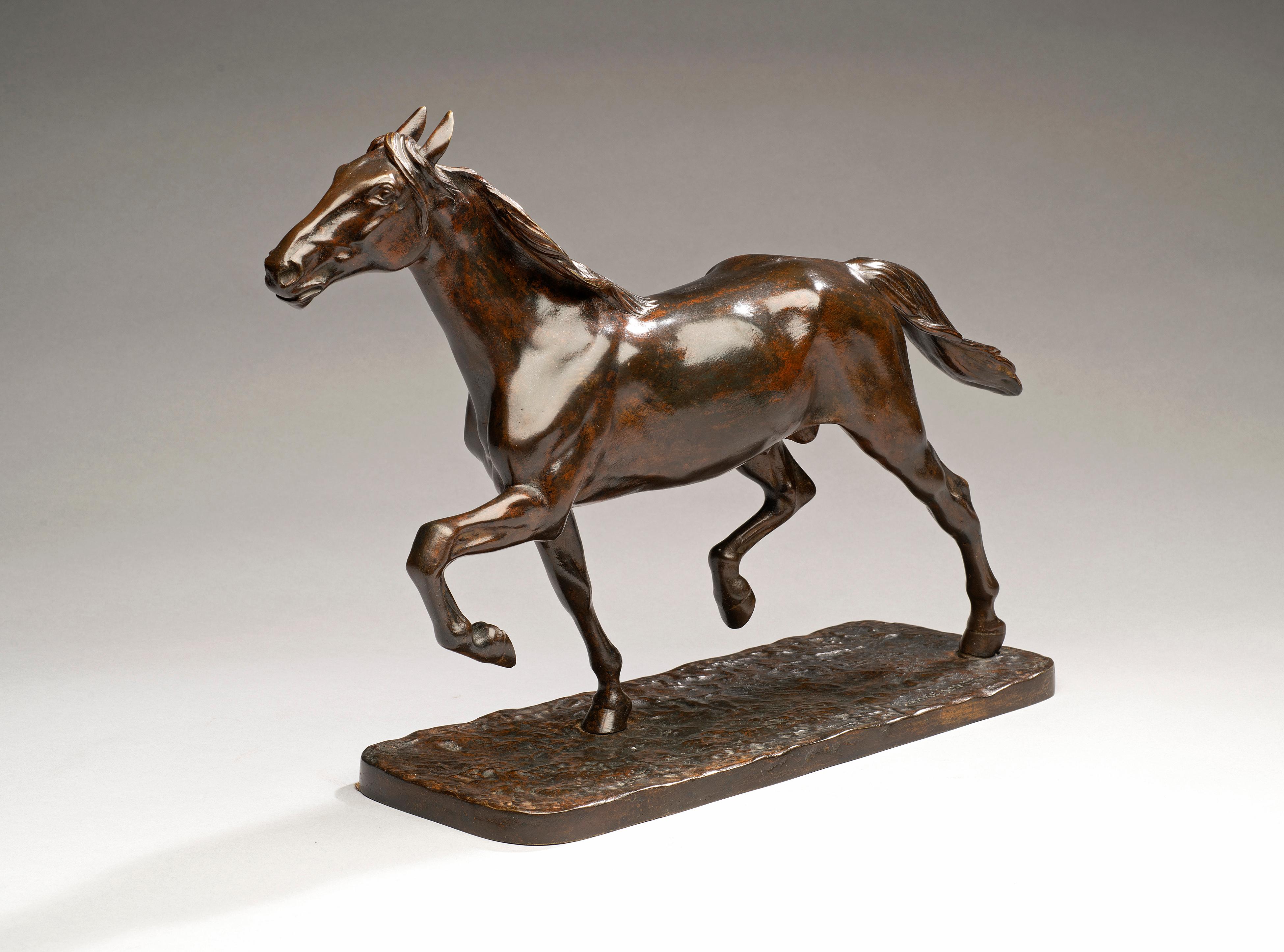 Antique Horse Bronze Trotting Stallion Isidore Jules Bonheur (France, 1827-1901) For Sale 1