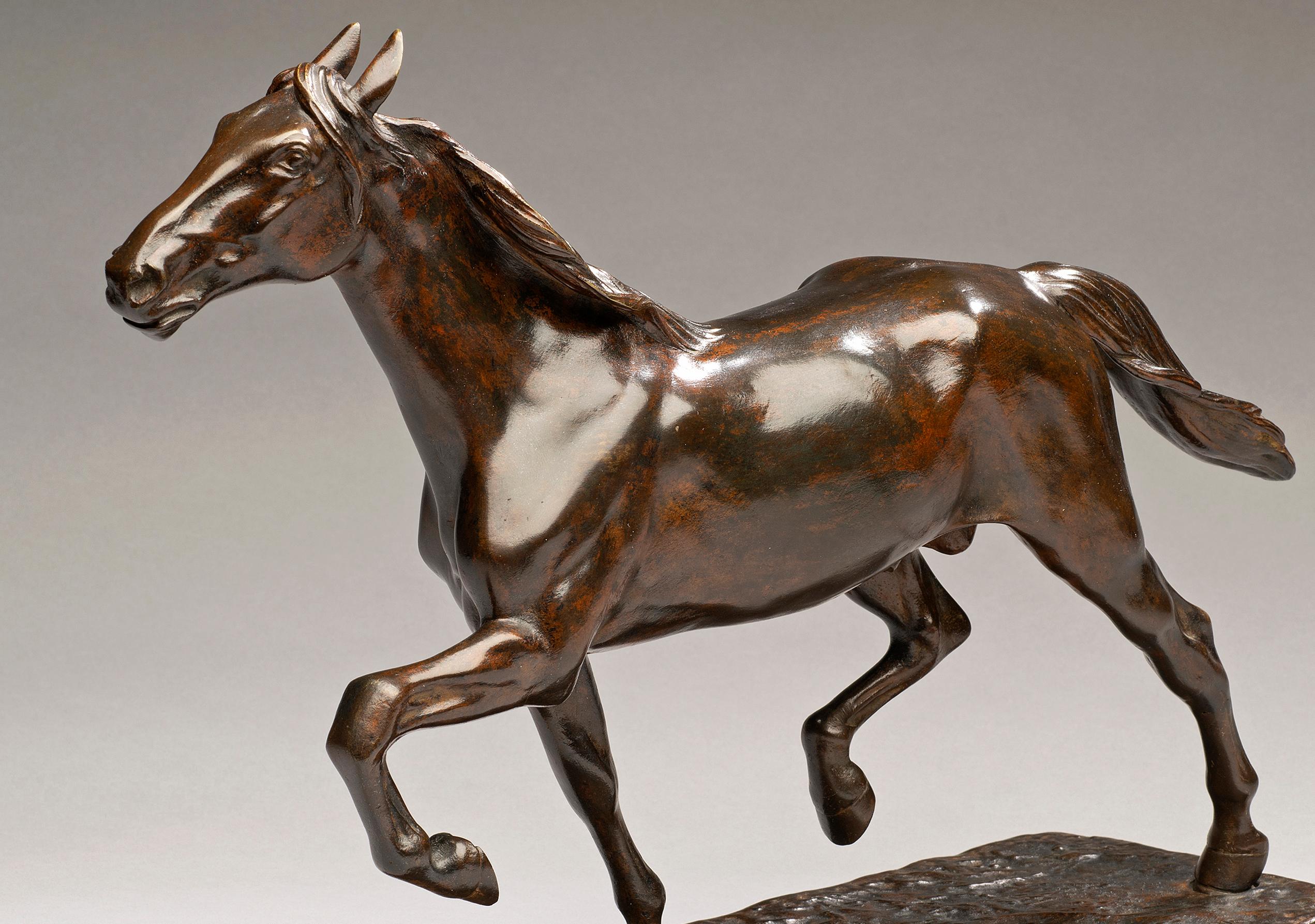 Antique Horse Bronze Trotting Stallion Isidore Jules Bonheur (France, 1827-1901) For Sale 2