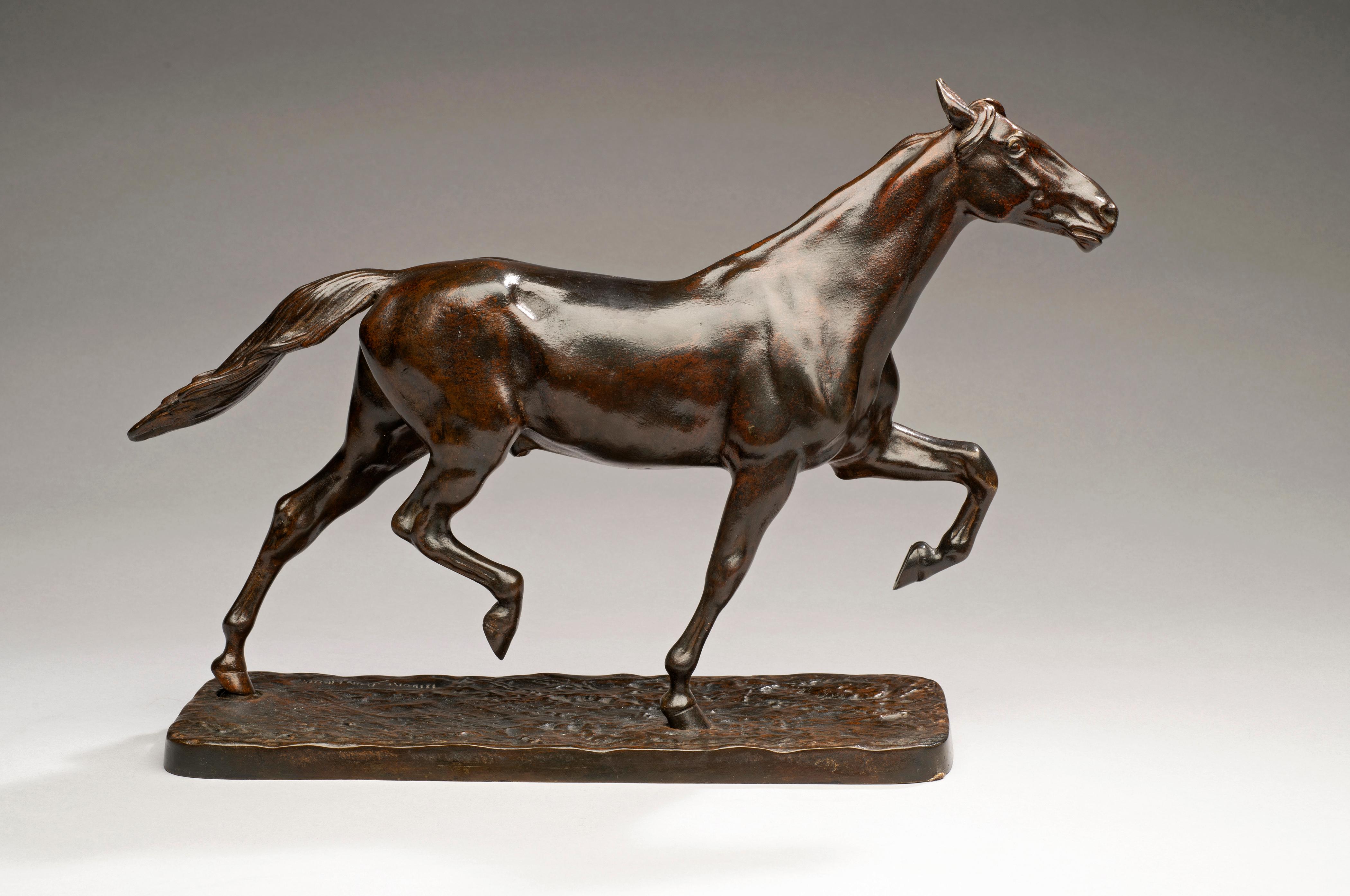 Antique Horse Bronze Trotting Stallion Isidore Jules Bonheur (France, 1827-1901) For Sale 4