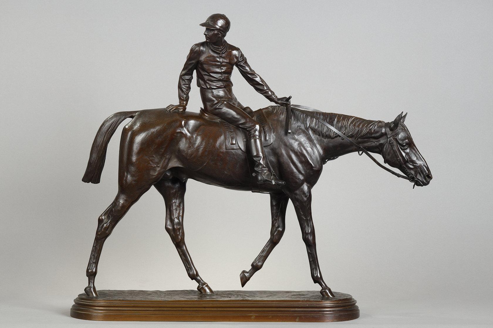 Jockey Ganador - Sculpture de Isidore Jules Bonheur