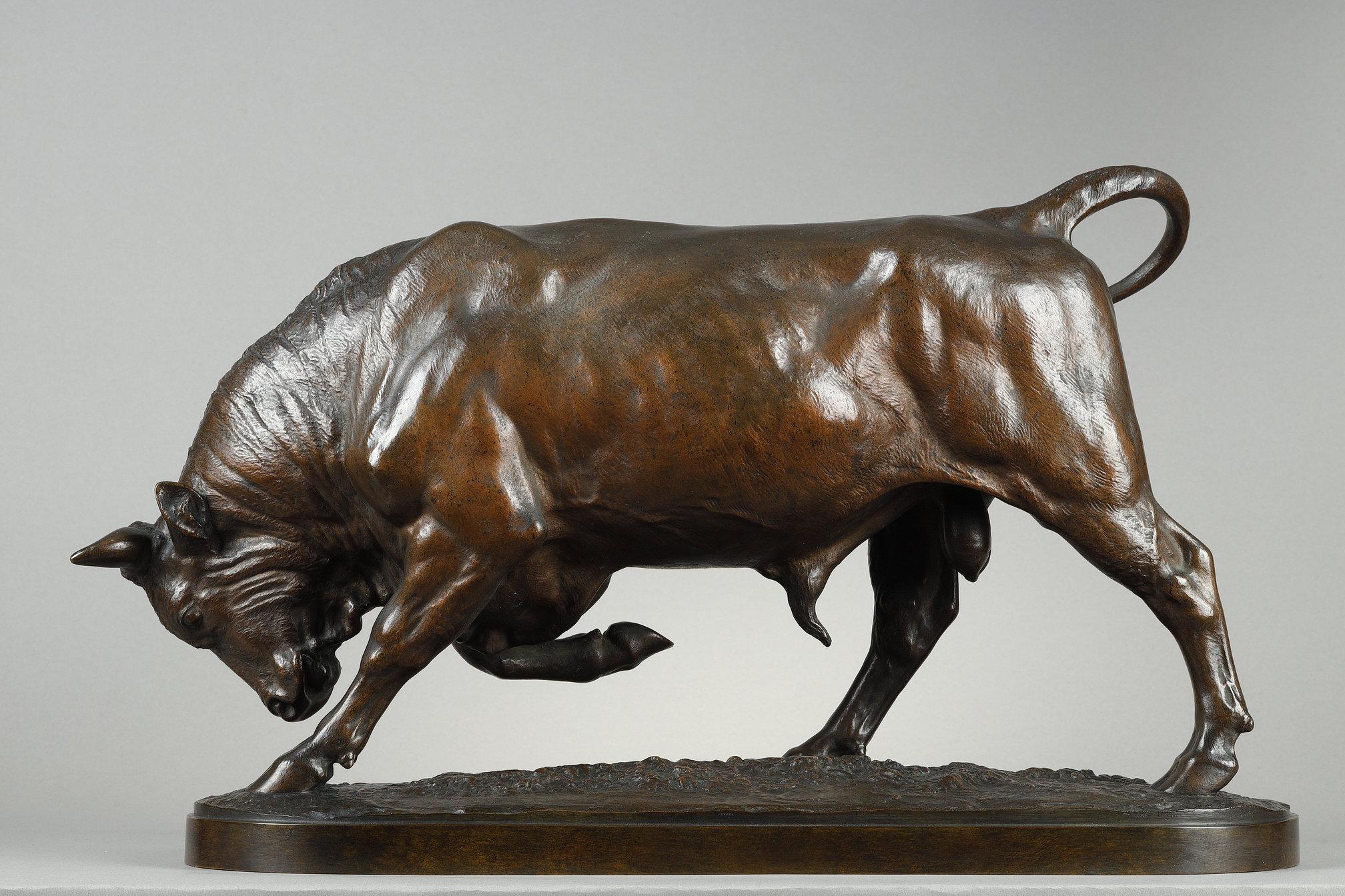 Toro de pie, cabeza inclinada en venta 4