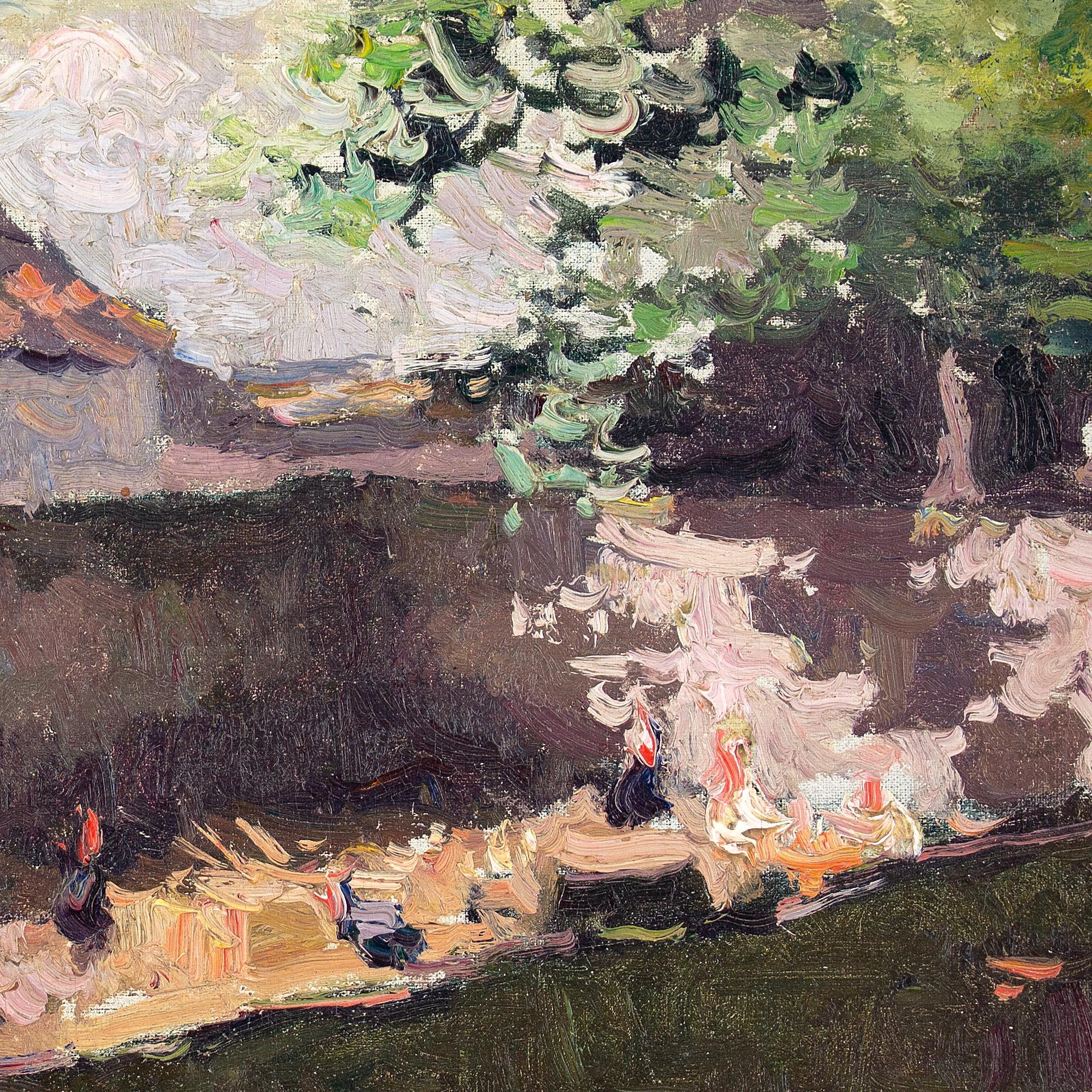 Isidore Verheyden, Studie eines Bauernhofs, Ölgemälde 5
