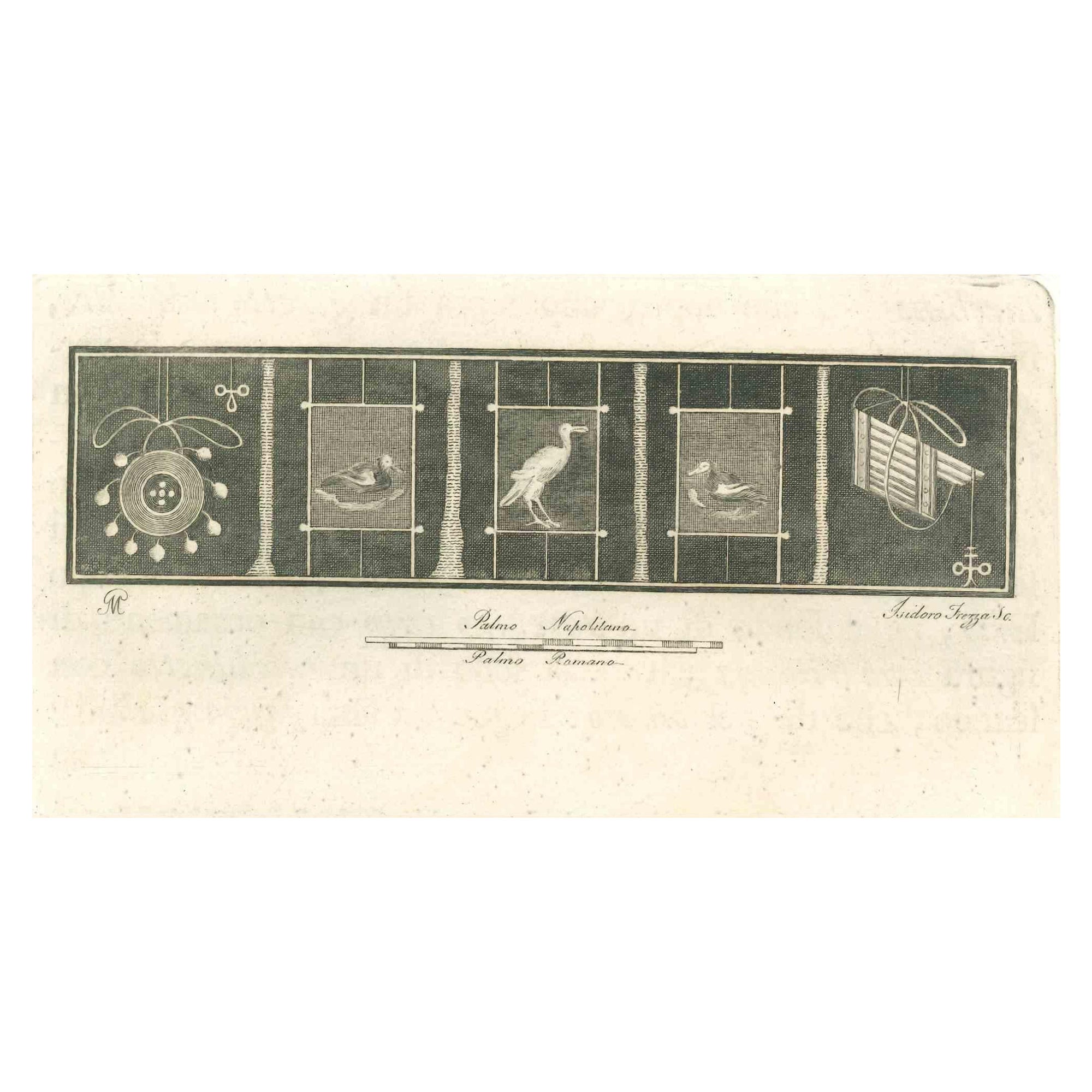 Scène romaine antique  - Eau-forte - XVIIIe siècle