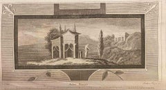 Roman Temple - Etching by Isidoro Frezza - 18th Century