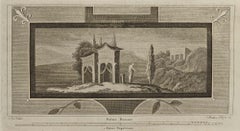  Römischer Tempel Fresco – Radierung von Isidoro Frezza – 18. Jahrhundert
