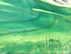 La Quinta golf Marbella Spain oil on canvas painting spanish landscape