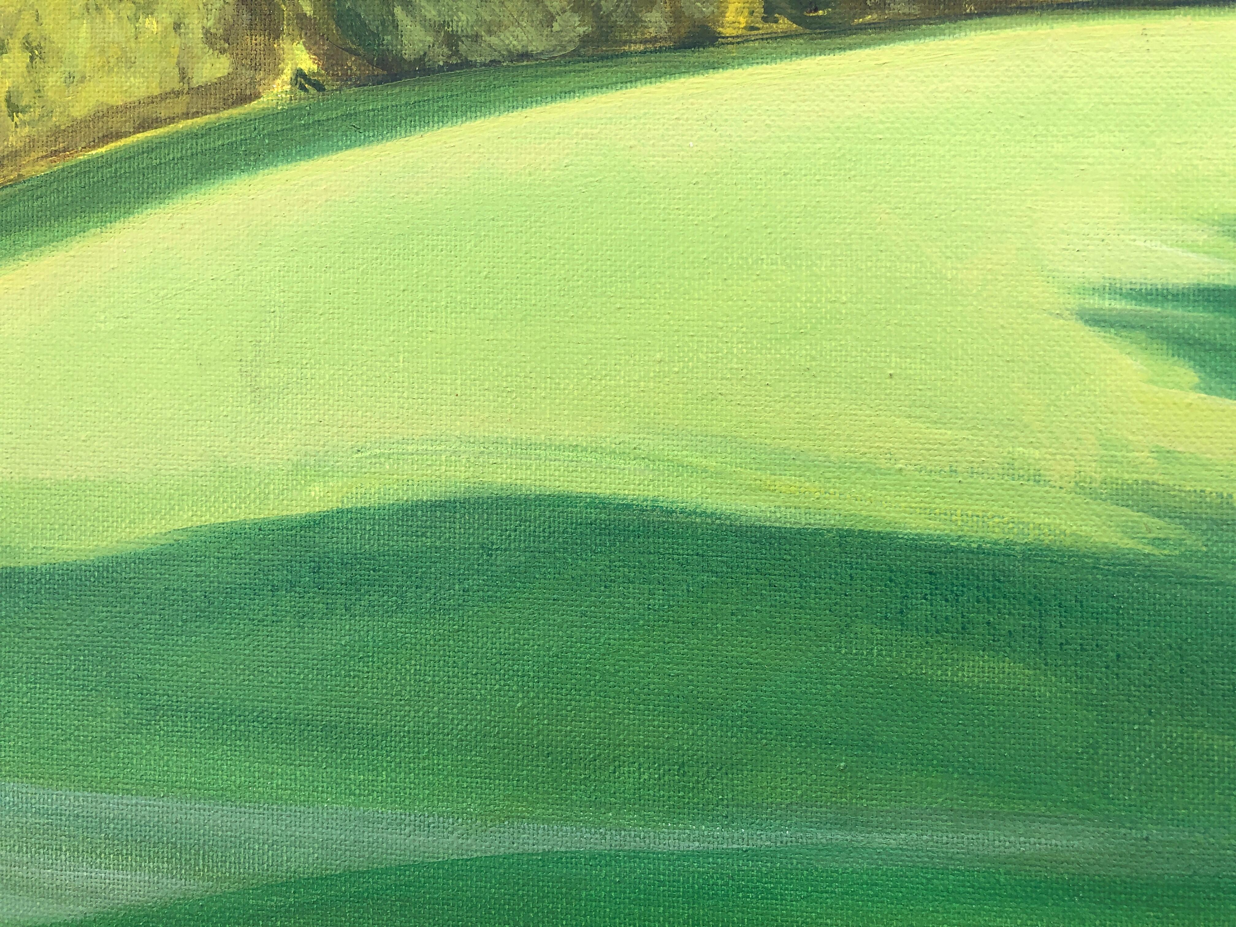 Huile sur toile La Quinta golf Marbella, Espagne, paysage écossais en vente 1