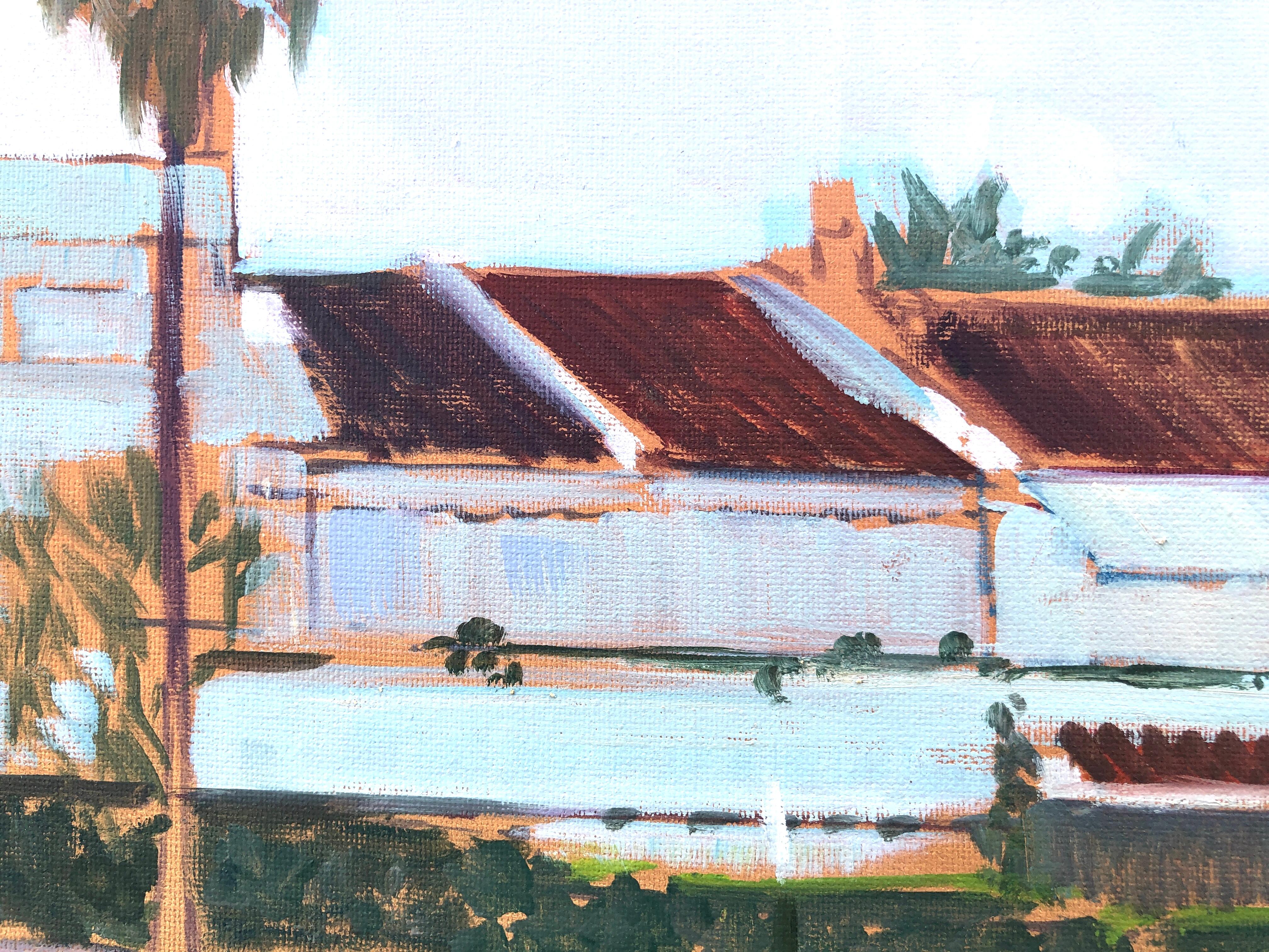 Huile sur toile La Quinta golf Marbella, Espagne, paysage écossais en vente 1