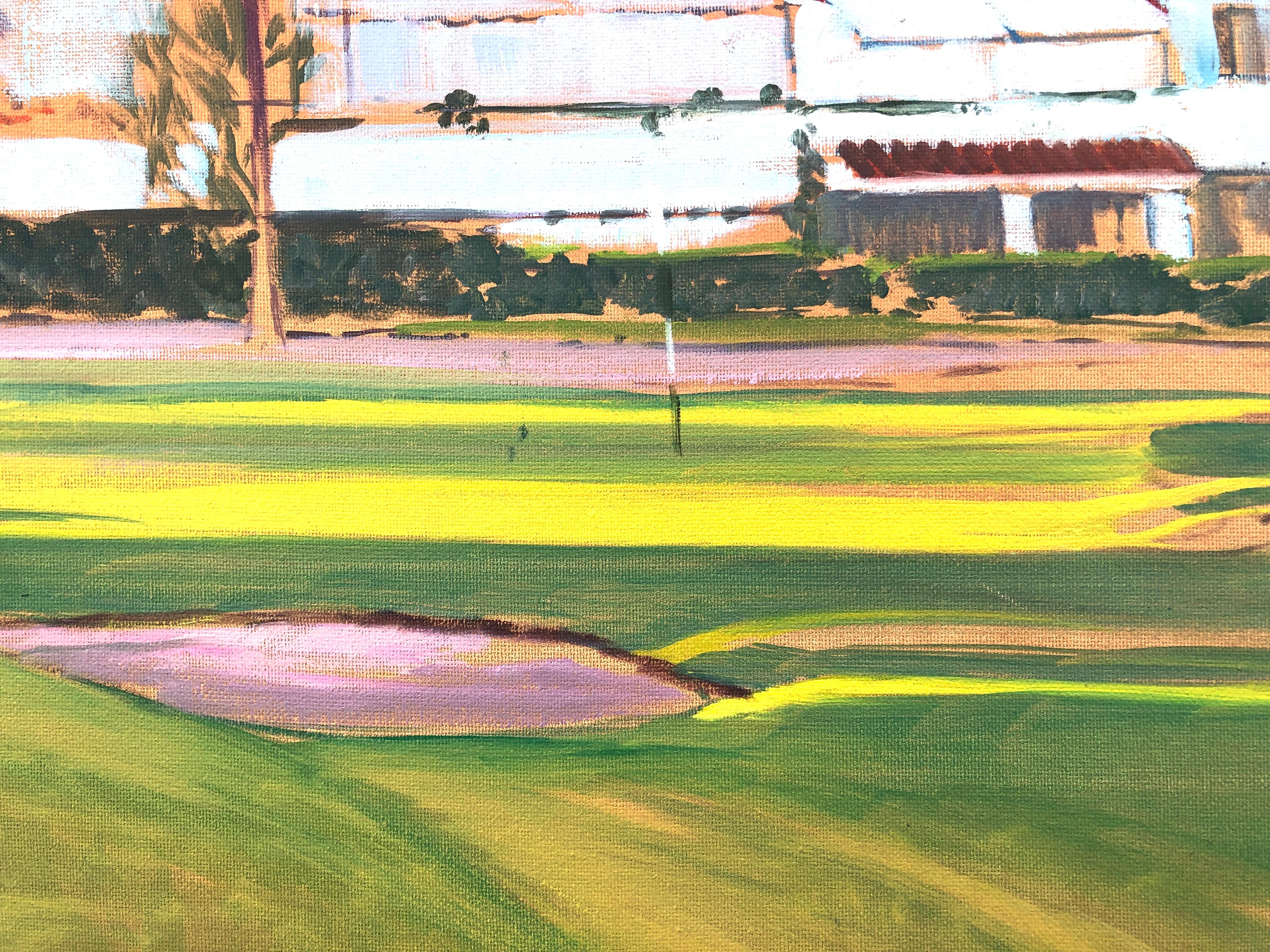 Huile sur toile La Quinta golf Marbella, Espagne, paysage écossais en vente 2
