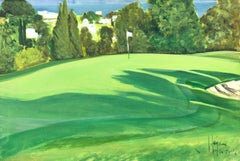 Huile sur toile La Quinta golf Marbella, Espagne, paysage écossais