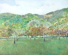 Mallorca landscape Spain oil on canvas painting Majorca spanish