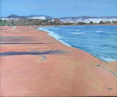 Spiaggia di Marbella Spagna paesaggio marino spagnolo arte mediterranea olio su tela