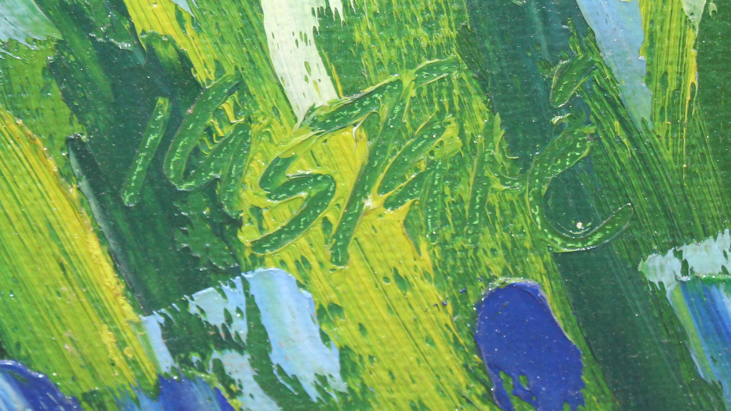 Óleo sobre tela - Jardín de Knightshayes - Año 2000 im Angebot 5